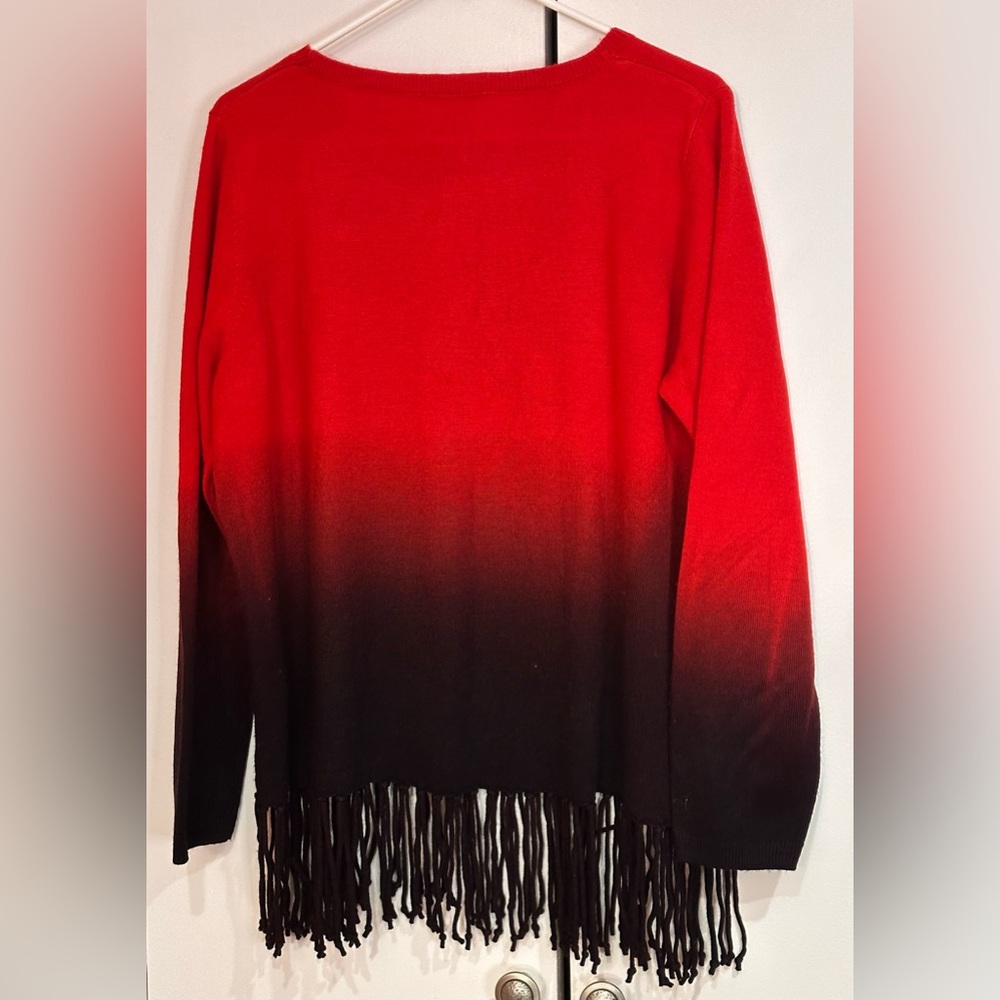 Peter Nygard Vibrant Red Sweater. Size L - Picture 3 of 8